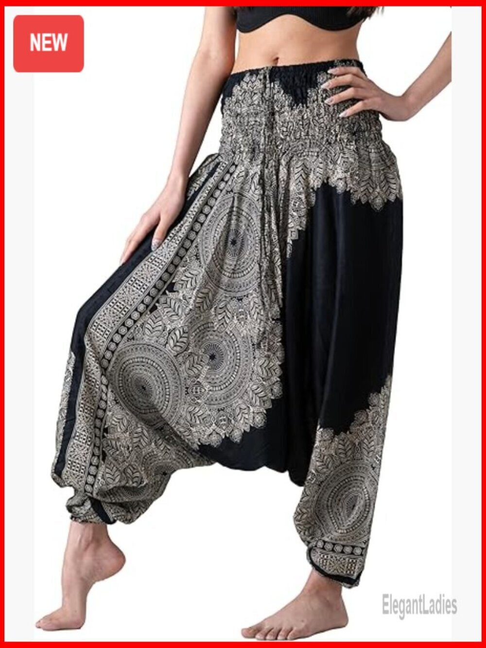 Women's Harem Pants Jumpsuit Hippie Boho Yoga Pants One Size